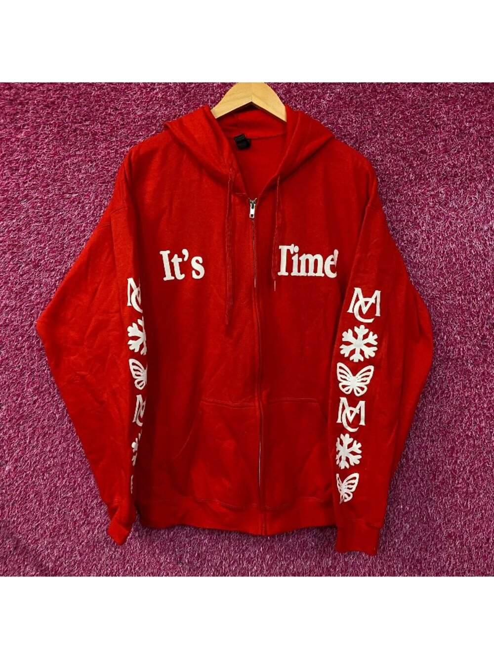 Mariah Carey Christmastime Zip Up Hoodie XL